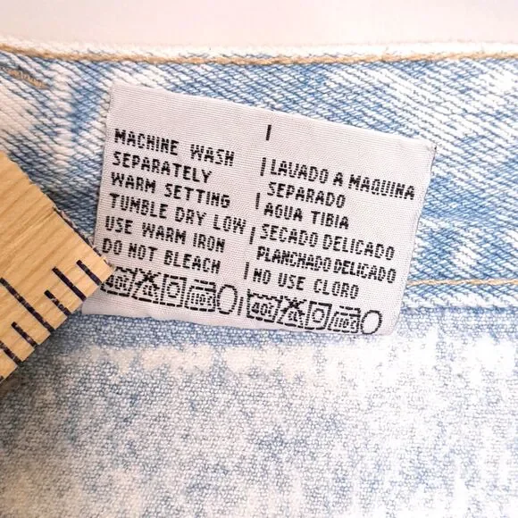 Vintage 90s Anti-Basic X Daily Jeans Size 9/10 Acid Wash Distressed High Rise - Picture 16 of 16